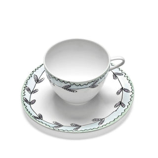 Marni by Serax Midnight Flowers coffee cup high with saucer - Buy now on ShopDecor - Discover the best products by MARNI BY SERAX design