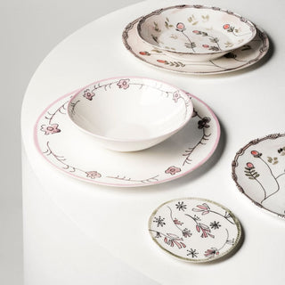 Marni by Serax Midnight Flowers dinner plate - Buy now on ShopDecor - Discover the best products by MARNI BY SERAX design