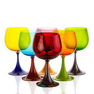 Nason Moretti Burlesque bourgogne red wine chalice blueberry and green - Buy now on ShopDecor - Discover the best products by NASON MORETTI design