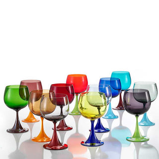 Nason Moretti Burlesque bourgogne red wine chalice blueberry and green - Buy now on ShopDecor - Discover the best products by NASON MORETTI design