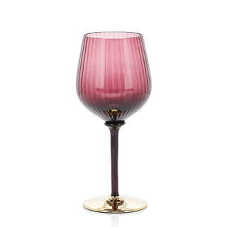 Nason Moretti Cote d'or striped red wine chalice violet - Buy now on ShopDecor - Discover the best products by NASON MORETTI design