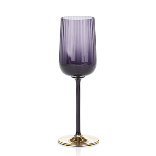 Nason Moretti Cote d'or striped white wine chalice periwinkle - Buy now on ShopDecor - Discover the best products by NASON MORETTI design