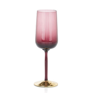 Nason Moretti Cote d'or striped white wine chalice violet - Buy now on ShopDecor - Discover the best products by NASON MORETTI design