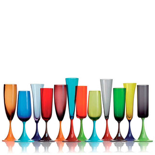 Nason Moretti Guepiere champagne flute blueberry and red - Buy now on ShopDecor - Discover the best products by NASON MORETTI design