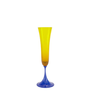 Nason Moretti Guepiere champagne flute blue and yellow - Buy now on ShopDecor - Discover the best products by NASON MORETTI design