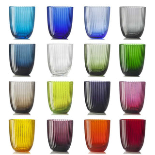 Nason Moretti Idra striped set 16 glasses different colors - Buy now on ShopDecor - Discover the best products by NASON MORETTI design