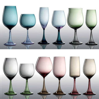 Nason Moretti Mille e Una Notte bordeaux wine chalice air force blue and peach - Buy now on ShopDecor - Discover the best products by NASON MORETTI design