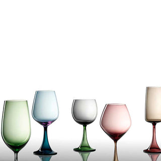 Nason Moretti Mille e Una Notte bordeaux wine chalice air force blue and peach - Buy now on ShopDecor - Discover the best products by NASON MORETTI design