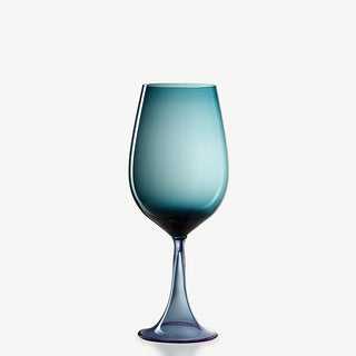 Nason Moretti Mille e Una Notte bordeaux wine chalice air force blue and peach - Buy now on ShopDecor - Discover the best products by NASON MORETTI design