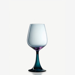 Nason Moretti Mille e Una Notte brunello wine chalice peach and air force blue - Buy now on ShopDecor - Discover the best products by NASON MORETTI design