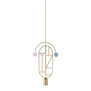 Nomon Wooden Dots pendant lamp gold structure 1 element Multicolour WD07 - Buy now on ShopDecor - Discover the best products by NOMON design