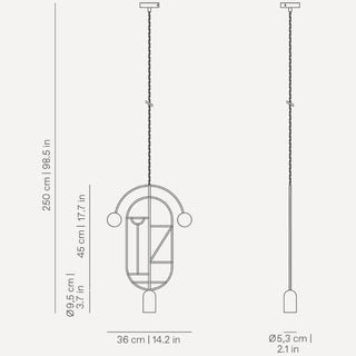 Nomon Wooden Dots pendant lamp graphite structure 1 element - Buy now on ShopDecor - Discover the best products by NOMON design