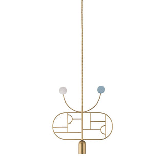 Nomon Wooden Dots pendant lamp gold structure 1 element Multicolour WD08 - Buy now on ShopDecor - Discover the best products by NOMON design