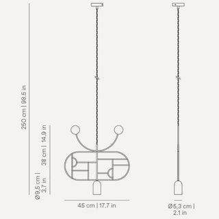 Nomon Wooden Dots pendant lamp graphite structure 1 element - Buy now on ShopDecor - Discover the best products by NOMON design