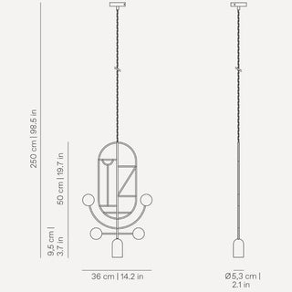 Nomon Wooden Dots pendant lamp graphite structure 1 element - Buy now on ShopDecor - Discover the best products by NOMON design