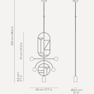 Nomon Wooden Dots pendant lamp gold structure 2 elements - Buy now on ShopDecor - Discover the best products by NOMON design