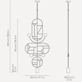 Nomon Wooden Dots pendant lamp graphite structure 3 elements - Buy now on ShopDecor - Discover the best products by NOMON design