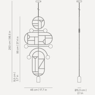 Nomon Wooden Dots pendant lamp graphite structure 3 elements - Buy now on ShopDecor - Discover the best products by NOMON design