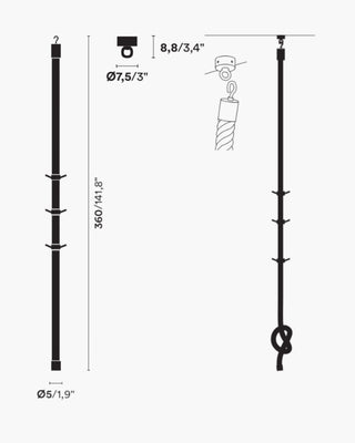 Opinion Ciatti La Cima ceiling-mounted coat rack - Buy now on ShopDecor - Discover the best products by OPINION CIATTI design