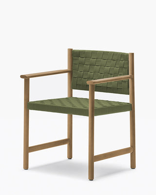 Pedrali Griante 3795/3805 chair with armrests Pedrali Green VE Iroko Frame - Buy now on ShopDecor - Discover the best products by PEDRALI design