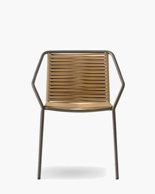 Pedrali Philía 3905 metal chair with armrests Pedrali Brown Honey MGE-MI - Buy now on ShopDecor - Discover the best products by PEDRALI design