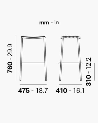 Pedrali Philía metal stool - Buy now on ShopDecor - Discover the best products by PEDRALI design