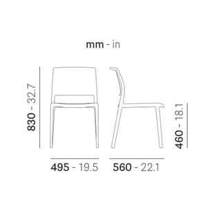 Pedrali Ara 310 polypropylene chair - Buy now on ShopDecor - Discover the best products by PEDRALI design