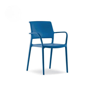 Pedrali Ara 315 outdoor design chair with armrests Pedrali Blue BL - Buy now on ShopDecor - Discover the best products by PEDRALI design