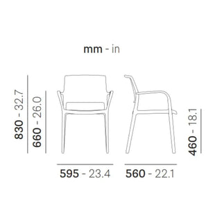 Pedrali Ara 315 polypropylene chair with armrests - Buy now on ShopDecor - Discover the best products by PEDRALI design