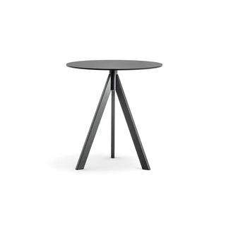 Pedrali Arki-Base ARK3 three-legged table with top Black Fenix FNP-NE ø 70 cm - Buy now on ShopDecor - Discover the best products by PEDRALI design