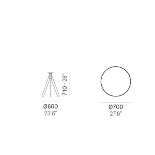 Pedrali Arki-Base ARK3 three-legged table with top