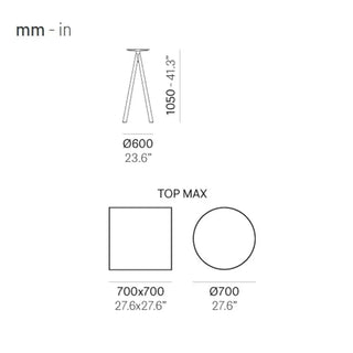 Pedrali Arki-Base ARK4H105 steel high table base