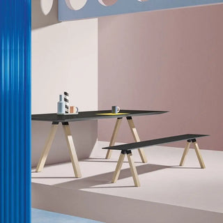 Pedrali Arki-Desk Wood ARKW7 table with solid laminate top - Buy now on ShopDecor - Discover the best products by PEDRALI design