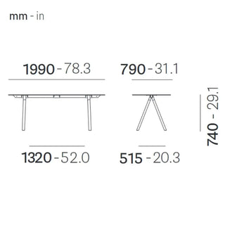 Pedrali Arki-Desk Wood ARKW7 table with solid laminate top - Buy now on ShopDecor - Discover the best products by PEDRALI design