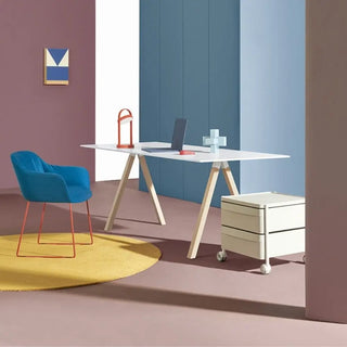 Pedrali Arki-Desk Wood ARKW7 table with solid laminate top - Buy now on ShopDecor - Discover the best products by PEDRALI design