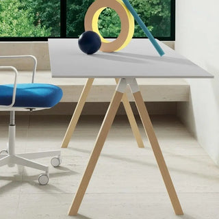 Pedrali Arki-Desk Wood ARKW7 table with solid laminate top