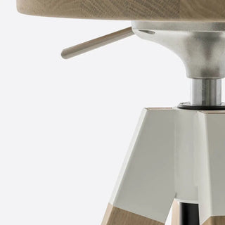 Pedrali Arki-Stool ARKW6 oak stool with steel footrest - Buy now on ShopDecor - Discover the best products by PEDRALI design