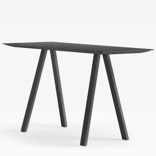 Pedrali Arki-Table ARK107 high table with solid laminate top Black Solid laminate FNP-NE 200x79 cm - Buy now on ShopDecor - Discover the best products by PEDRALI design