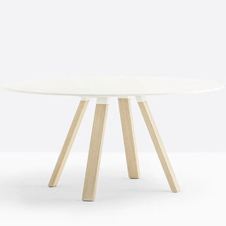 Pedrali Arki-Table Wood with solid laminate top Bleached oak RS Solid laminate CFP-BI ø 159 cm - Buy now on ShopDecor - Discover the best products by PEDRALI design