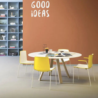 Pedrali Arki-Table Wood with solid laminate top
