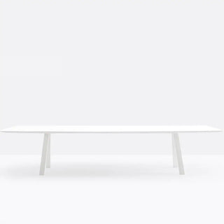 Pedrali Arki-Table OUTDOOR with solid laminate top White BI100E Solid laminate CFP-BI 300x120 cm - Buy now on ShopDecor - Discover the best products by PEDRALI design