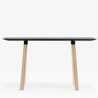 Pedrali Arki-Table Wood ARKW107 high table with solid laminate top Bleached oak RS Solid laminate FNP-NE 200x79 cm - Buy now on ShopDecor - Discover the best products by PEDRALI design