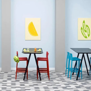 Pedrali Arki-Table Wood ARKW107 high table with solid laminate top