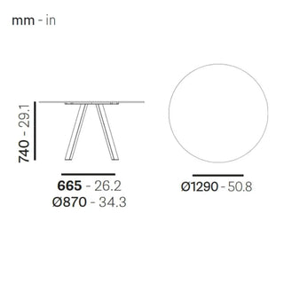 Pedrali Arki-Table Wood with solid laminate top