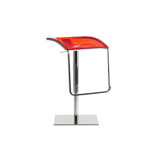 Pedrali Arod 570 stool with chromed base and adjustable polycarbonate seat