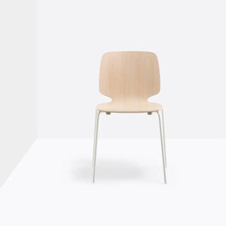 Pedrali Babila 2710 ash chair with steel legs