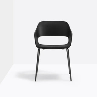 Pedrali Babila 2735 armchair with steel legs and technopolymer shell
