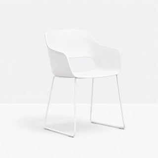 Pedrali Babila 2745 armchair with steel sled base and technopolymer shell