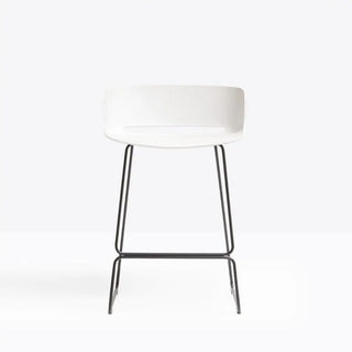 Pedrali Babila stool with steel legs and polypropylene shell