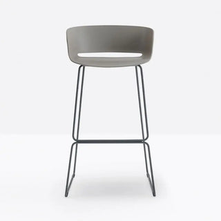 Pedrali Babila stool with steel legs and polypropylene shell